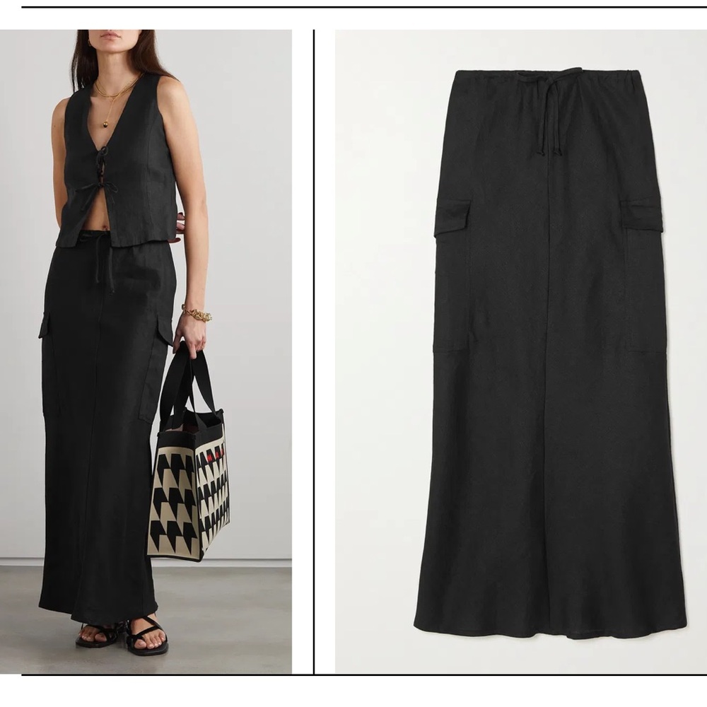 FAITHFULL THE BRAND Katala linen maxi skirt